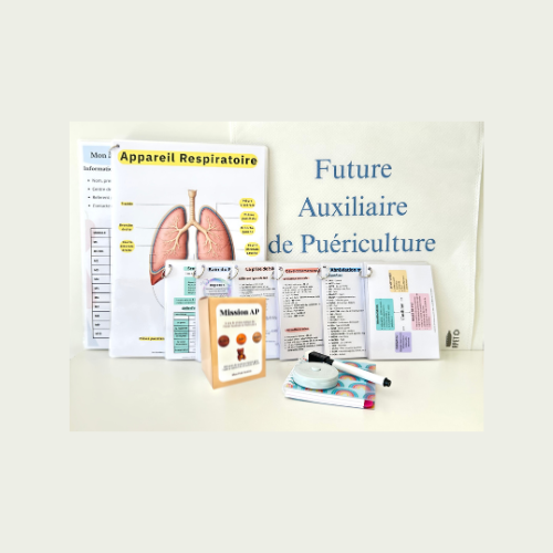 Box de révision – Future Auxiliaire de Puériculture Box de révision future auxiliaire de puériculture avec fiches, cartes Mission AP et outils pédagogiques