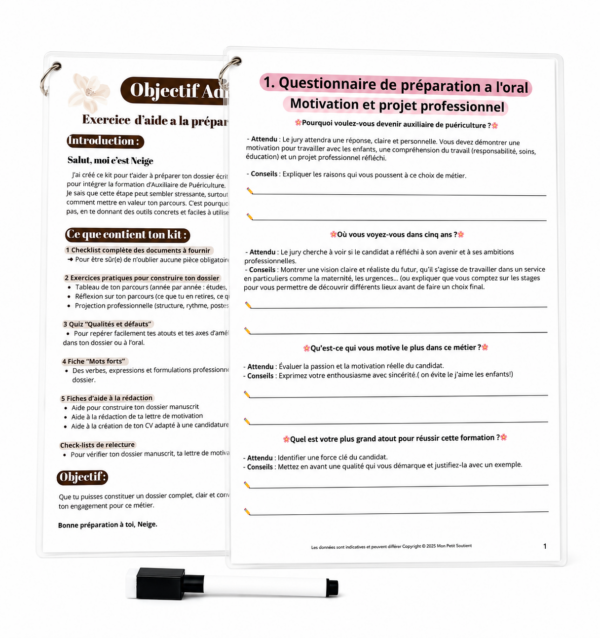Pack Objectif Admissibilité Tout en Un Auxiliaire de puériculture