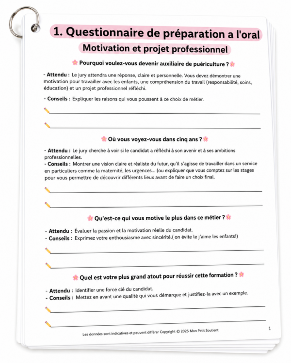 image kit oral Kit Oral Auxiliaire de Puériculture : Prépare ton Entretien Oral