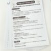 Fiches plastifiées du kit Objectif Admissible pour préparer le dossier écrit d’admission en école d’auxiliaire de puériculture.