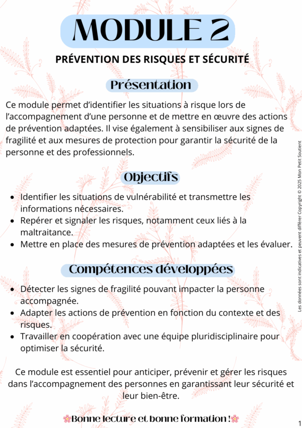 module-2-prevention-risques-auxiliaire-puericulture Fiche de révision du Module 2 pour auxiliaires de puériculture : prévention des risques et sécurité des enfants en structure d’accueil.