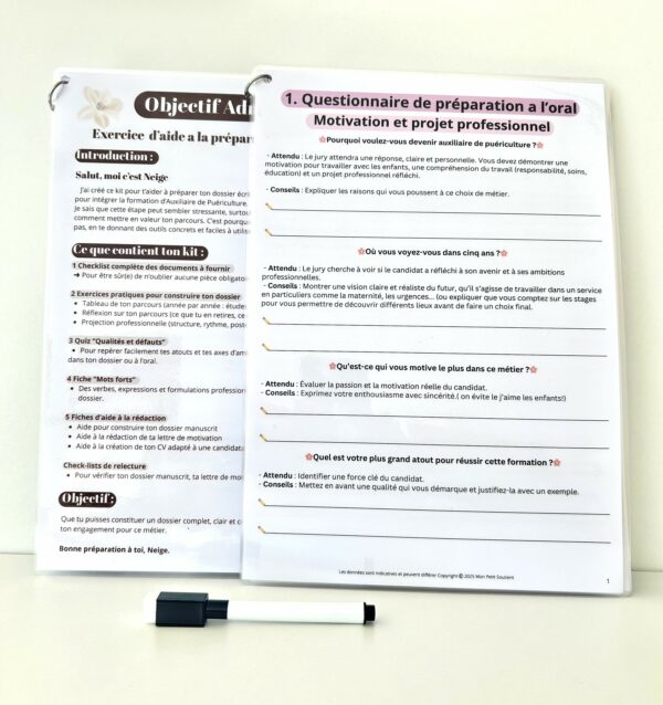 pack-admission-auxiliaire-puericulture Pack de préparation à l’admission en école d’auxiliaire de puériculture avec fiches plastifiées Objectif Écrit et Objectif Oral.
