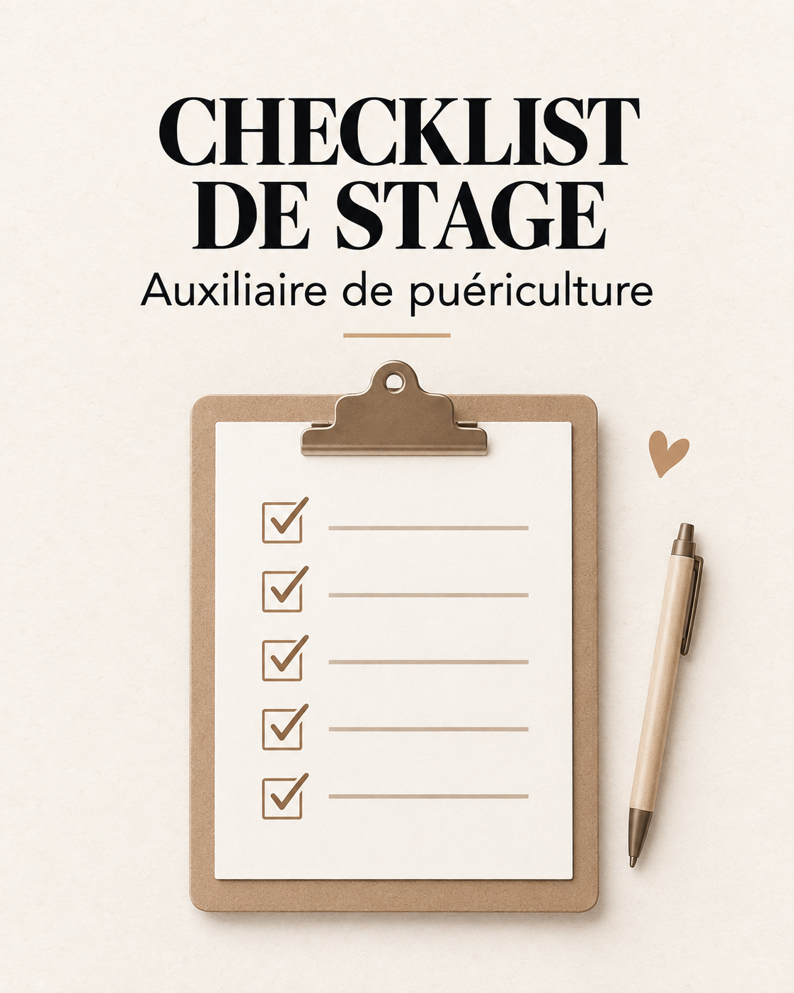Checklist de stage auxiliaire de puériculture